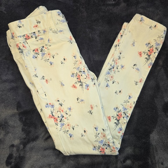Gap Kids Other - GapKids‎ White Floral Girls Super Skinny Jeans Size 7 Regular